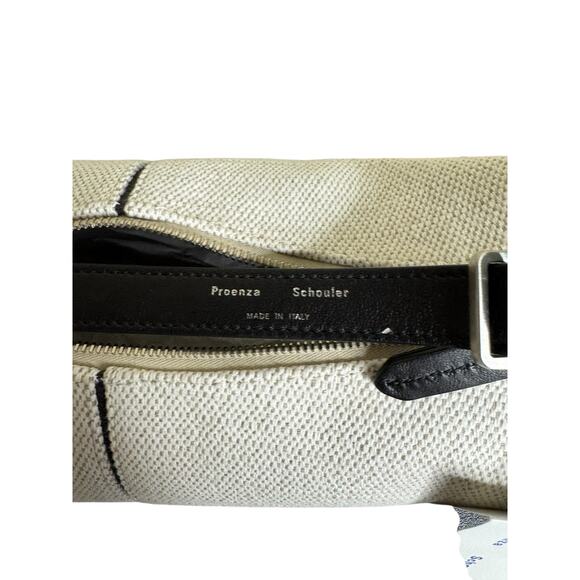 Proenza Schouler NWT Slide Canvas Shoulder Bag in Ivory & Black - Picture 5 of 15